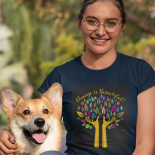 "Mudança é Bonita" Camiseta Feminina Personalizada