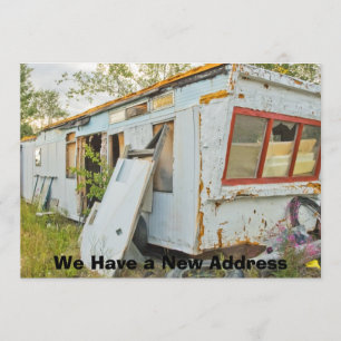 Mudança engraçada privada do cartão de endereç