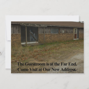 Mudança engraçada privada do cartão de endereço: