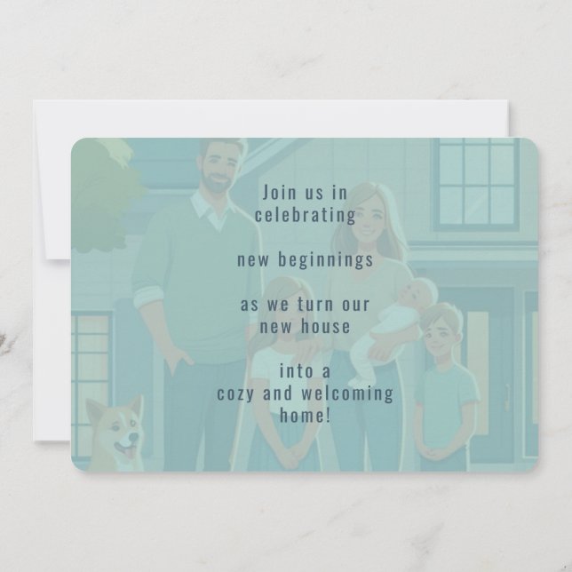 Mudando para o novo Convite para Uso Doméstico de  (Verso)