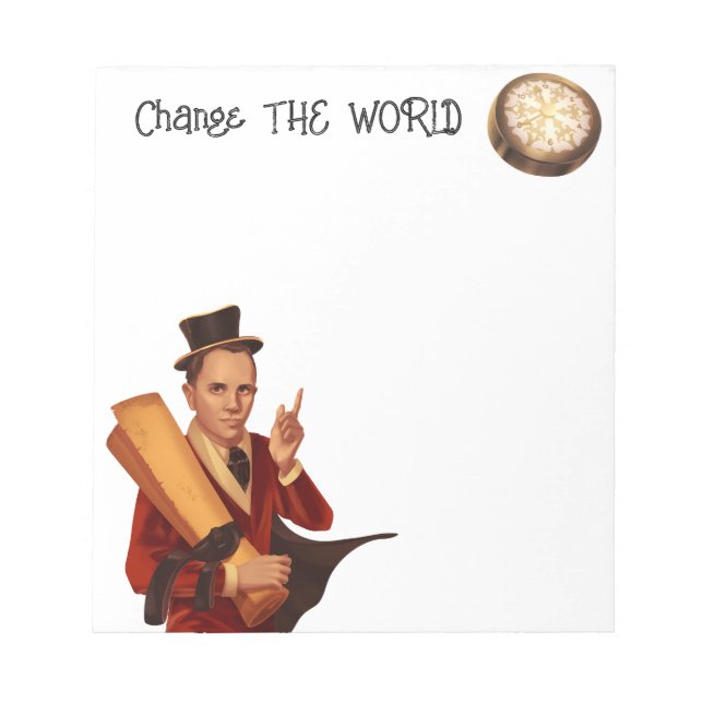 Mudar o Bloco de Notas Steampunk do Mundo (Frente)