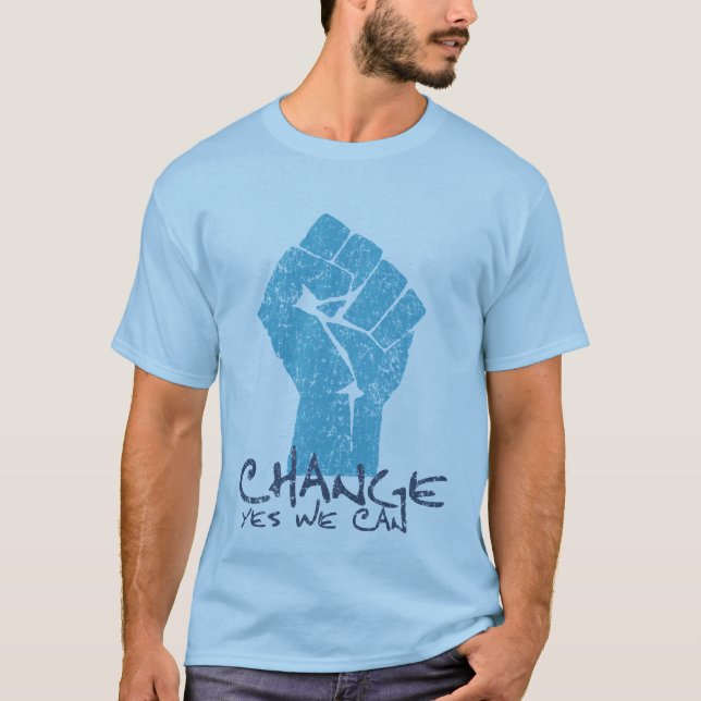 Mude-nos sim pode camisa de Obama t (Frente)