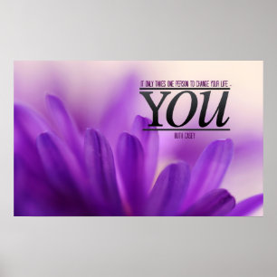 Mude o impressão inspirador do poster da vida