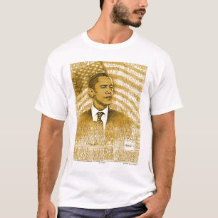 "Mude" o t-shirt do ouro de Barack Obama