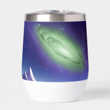Mug Cósmico de Galáxia - Nebulosa Verde Sobre Mont