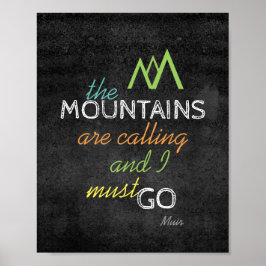 Muir cita poster das montanhas