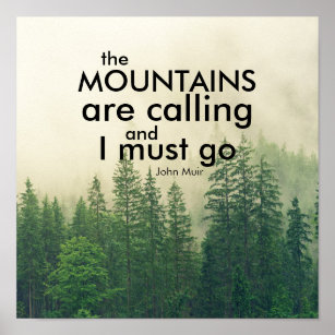 Muir cita poster das montanhas