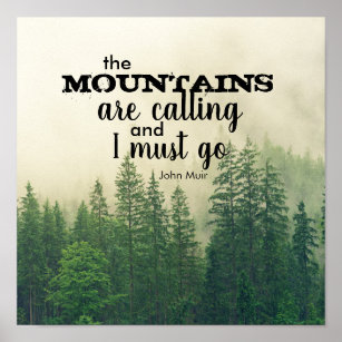 Muir cita poster das montanhas