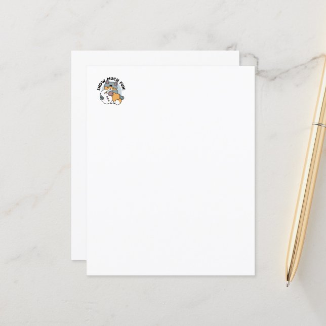 Muita Diversão com Neve Gato Design de Férias de I (Frente/Verso In Situ)