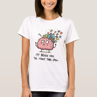 Muitas Abas Abertas – Camiseta Divertida do Cérebr