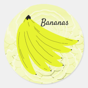 Muitas Bananas Adesivo Redondo