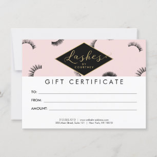 Muitas braçadeiras Lash Salon Pink/Black Gift Card