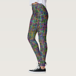 Muitas Cores Pequenas Leggings Geométricas