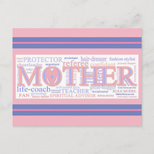 Muitas funções da mãe   Cartão postal Blue Bea