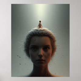 Muito abstrato poster com os seus pensamentos