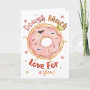 Muito Amor Por Você Cartão de Amor de Donut Fofo