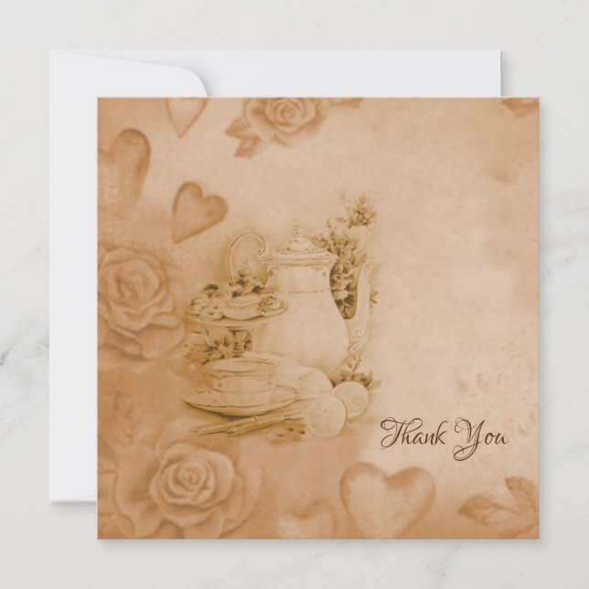 Muito antigo, cartões de agradecimentos antigo (Frente)