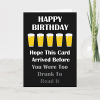 Muito Bebado De Lê-La Cartão De Aniversário