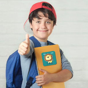 Muito Bem! [Inserir Nome da Criança] Adesivo Quadr