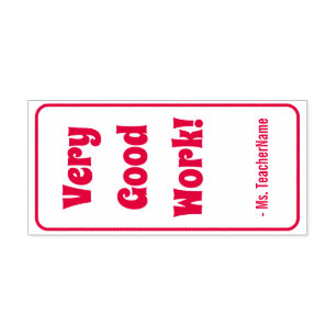 "Muito Bom Trabalho!" Carimbo de borracha de instr