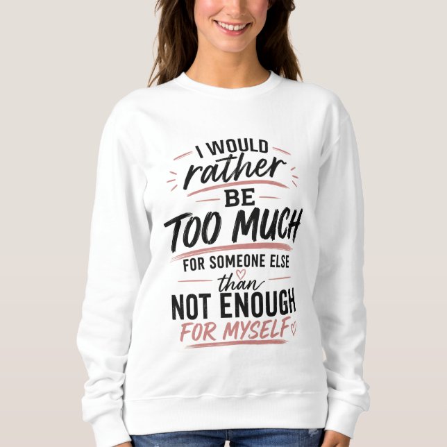 Muito Coração Rosa - Suéter de Empoderamento Femin (Frente)