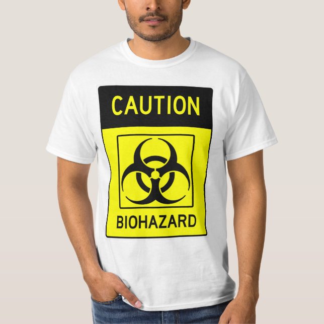 Muito divertido Sinal de BIOHAZARD T-Shirt (Frente)