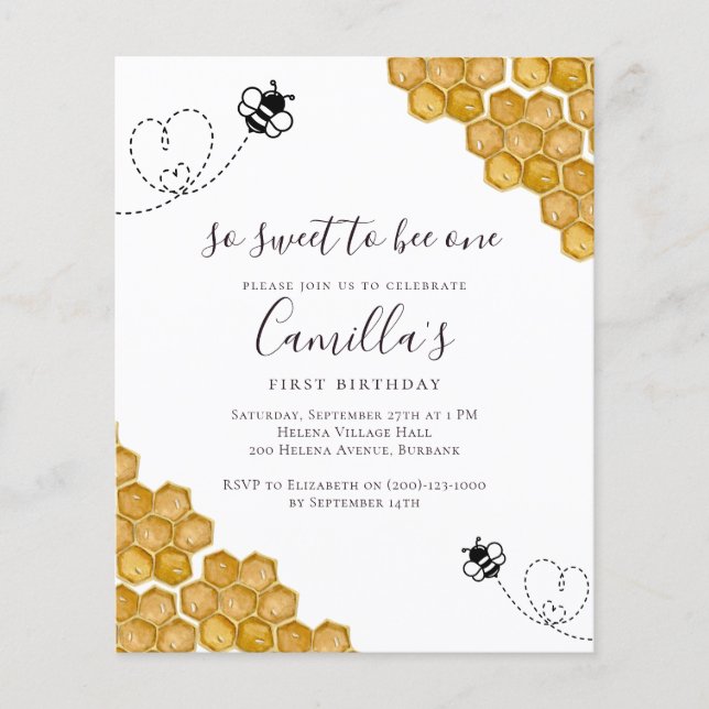 Muito doce de ser um convite para Festas de aniver (Frente)