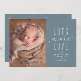 Muito mais amor, anúncio de nascimento de foto azu