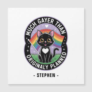 Muito Mais Gayer - Orgulho LGBTQ de Gato Negro Eng