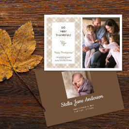 Muito Obrigado | Ação de Graças de Anúncio de Nasc