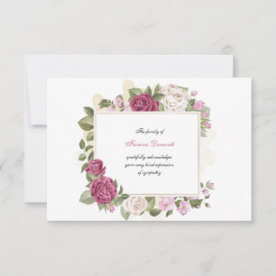 Muito Obrigado, Cartão de condolências