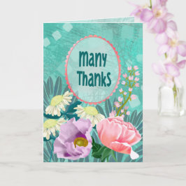 Muito Obrigado Cartão de Saudação Floral Moody