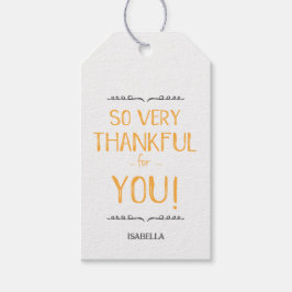 Muito obrigado por você - etiquetas de Ação de Gra