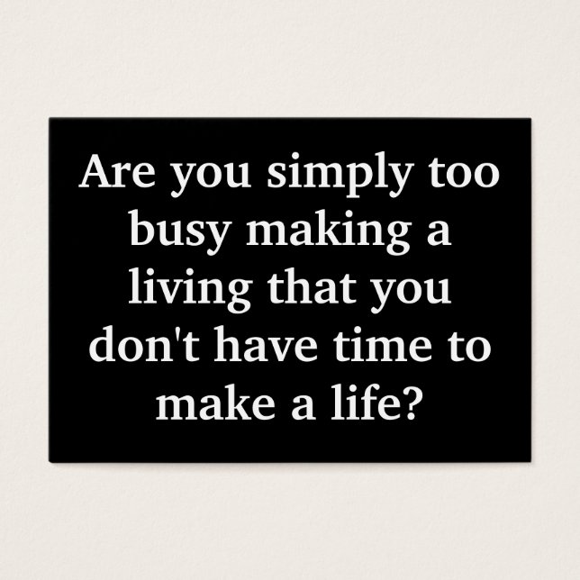 Muito Ocupado? Placa Sizzle (Frente)