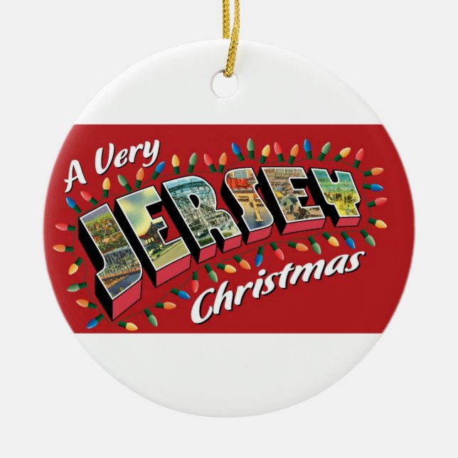 Muito ornamento do Xmas do jérsei (Frente)