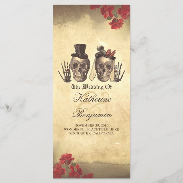 Muito simpáticos programas de casamento de casais  (Frente)