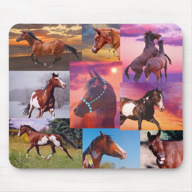 Muitos cavalos Mousepad (Frente)