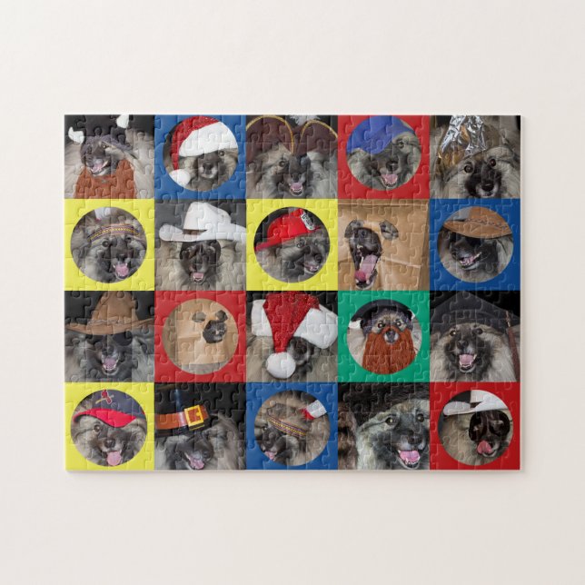 Muitos chapéus do quebra-cabeça do Keeshond de (Horizontal)