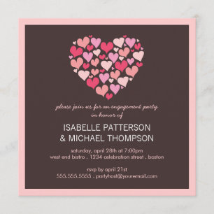 Muitos Corações Adoram Convite à Festa de noiva