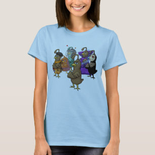 Muitos lados do t-shirt das codorniz