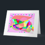 Muitos multi felizes do cartão de aniversário dos<br><div class="desc">Multi design da cor com mensagem dentro de muitos retornos felizes--Rosa do fundo do tema da arte abstracta</div>