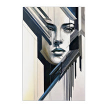Mulher abstrata geométrica