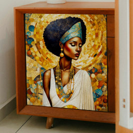 Mulher Africana com Papel Tecido de Decoupage do C