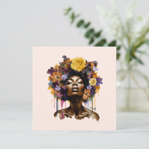 Mulher afro-americana com cabelo afro floral (3)