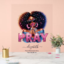 Mulher afro-americana cristã baseada na fé