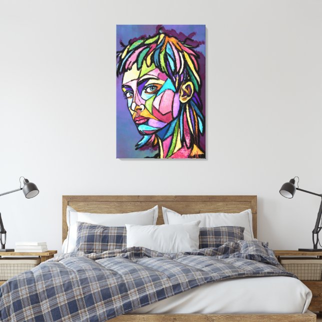 Mulher Arte Pintada Impressão em Tela (Insitu(Quarto))