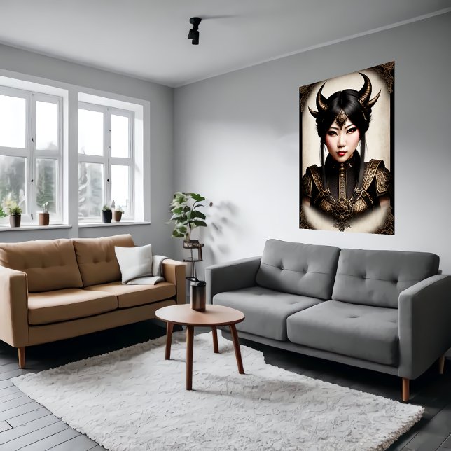Mulher asiática: Senhor demônio | AI Art Poster (Criador carregado)