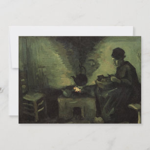 Mulher camponesa por Lareira de Vincent van Gogh