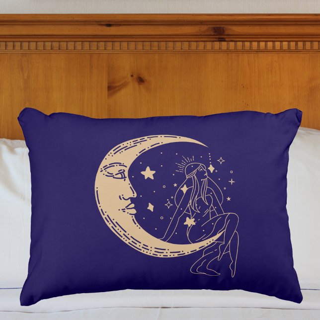 Mulher celestial lua e estrelas,boho,ouro elegante (Criador carregado)
