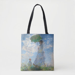 "MULHER COM PARASOL" 1890 CLAUDE MONET TOTE BAG